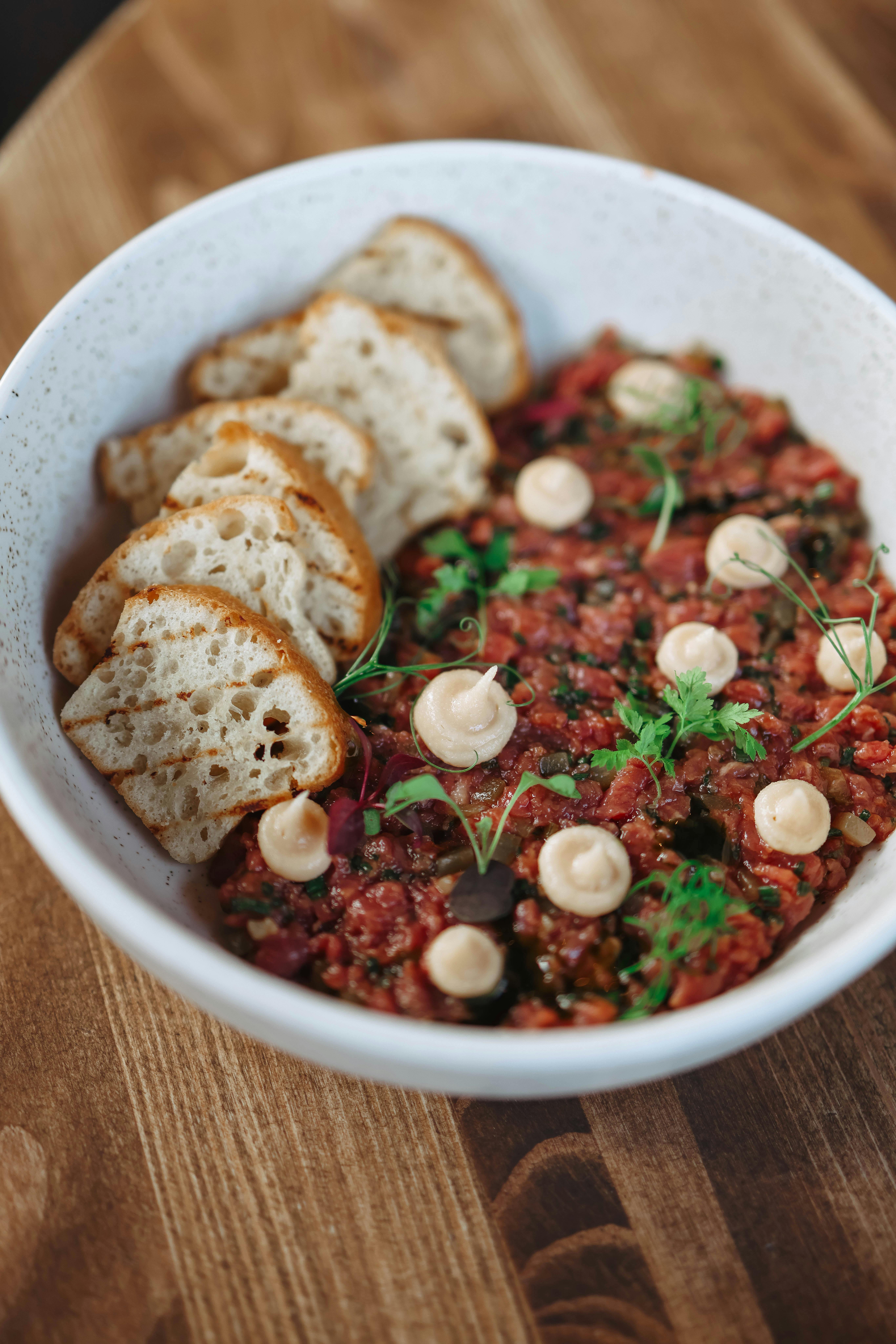 beef tartare dish